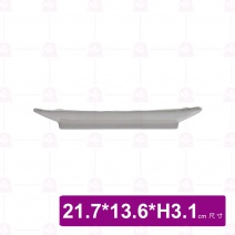 【台灣美耐】S53085釉燒  長方盤  (12入/盒)