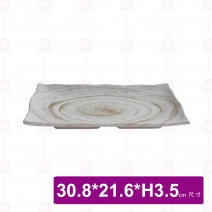 【台灣美耐】S53212釉燒  長方盤  (12入/盒)