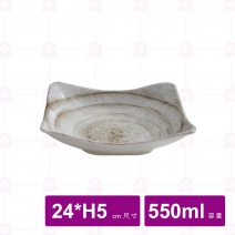 【台灣美耐】S53109釉燒  四方碗24x24x5cm(12入/盒)