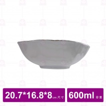 【台灣美耐】S42209釉燒  橢圓深碗  (12入/盒)