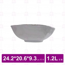 【台灣美耐】S42210釉燒  橢圓深碗  (12入/盒)