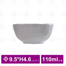 【台灣美耐】S13303釉燒  圓碗9.5x4.6cm(12入/盒)