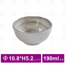 【台灣美耐】S13304釉燒  圓碗10.8x5.2cm(12入/盒)