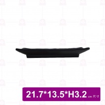 【台灣美耐】JW54085 陶面分格盤 黑色 (12入/盒)