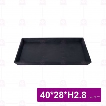 【台灣美耐】JW5217 陶面四方托盤  黑 (6入/盒)