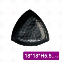 【台灣美耐】JW4107 陶面三角盤 黑 (12入/盒)