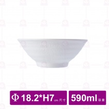 【台灣美耐】JW1007陶面日式拉麵碗  白 (6入/盒)