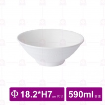 【台灣美耐】JW1007陶面日式拉麵碗  白 (6入/盒)