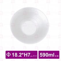【台灣美耐】JW1007陶面日式拉麵碗  白 (6入/盒)