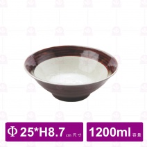 【台灣美耐】JW1010 陶面雙色拉麵碗  (6入/盒)