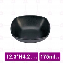 【台灣美耐】JW1505陶面方缽  黑 (24入/盒)