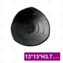 【台灣美耐】JWT64陶面三角盤  黑  (24入/盒)