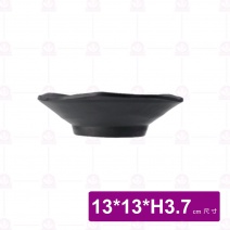 【台灣美耐】JWT64陶面三角盤  黑  (24入/盒)