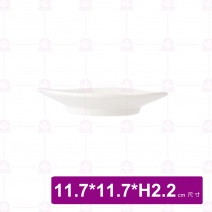 【台灣美耐】JWT63 陶面三角皿  白 (24入/盒)