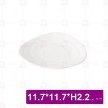 【台灣美耐】JWT63 陶面三角皿  白 (24入/盒)
