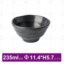 【台灣美耐】JWT44  陶面圓型碗  黑 (24入/盒)