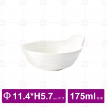 【台灣美耐】JWT55 陶面天水碗  白 (24入/盒)