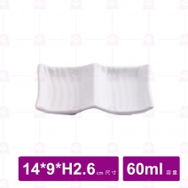 【台灣美耐】JWT58 陶面雙格碟  白  (24入/盒)