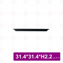 【台灣美耐】JW5212 陶面四方托盤 黑 (6入/盒)