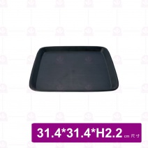 【台灣美耐】JW5212 陶面四方托盤 黑 (6入/盒)