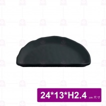 【台灣美耐】JW4310 陶面半月盤  黑  (12入/盒)