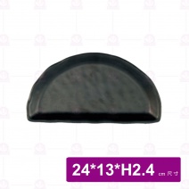 【台灣美耐】JW4310 陶面半月盤  黑  (12入/盒)