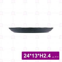 【台灣美耐】JW4310 陶面半月盤  黑  (12入/盒)