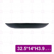 【台灣美耐】JW7313 陶面長型盤  黑   (12入/盒)