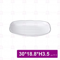 【台灣美耐】KD3212L京饌 波紋長方盤 (10入/盒)