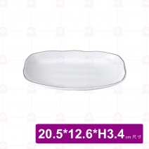 【台灣美耐】KD3208L京饌 波紋長方盤 (20入/盒)