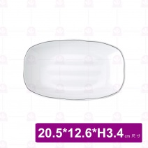 【台灣美耐】KD3208L京饌 波紋長方盤 (20入/盒)