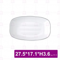 【台灣美耐】KD3211L京饌 波紋長方盤 (10入/盒)