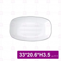 【台灣美耐】KD3213L京饌 波紋長方盤 (10入/盒)