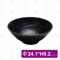 【台灣美耐】F1110懷石 寬口碗咖啡黑 (4入/盒)