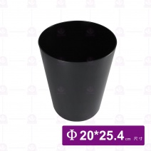 【台灣美耐】6608 圓形垃圾筒黑色 20x25.4cm(3入/盒)