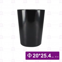 【台灣美耐】6608 圓形垃圾筒黑色 20x25.4cm(3入/盒)
