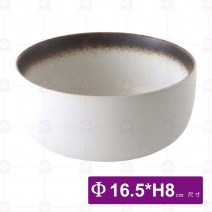 日式粗陶6吋湯碗(摩卡)-Φ16.5xH8cm