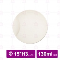 【台灣美耐】A7906 陶面造型圓盤米15x3cm(6入/盒)