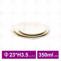 【台灣美耐】A7909 陶面造型圓盤米23x3.5cm(6入/盒)