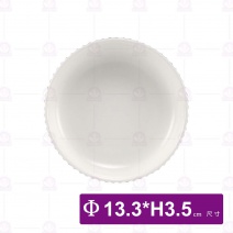 D94A36-5.25W 條絨矮碗 5.25吋-白 Φ13.3xH3.5cm
