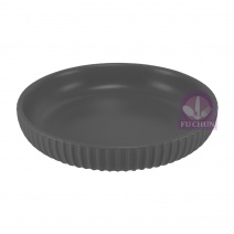 條絨矮碗 6.5吋-黑灰 Φ16.3xH3.5cm  (5入/盒)