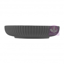 條絨矮碗 6.5吋-黑灰 Φ16.3xH3.5cm  (5入/盒)