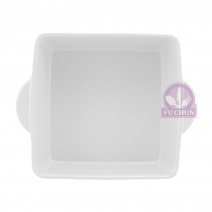 正方條絨烤盤 6.5吋-白 16.5x13.3xH3.9cm (5入/盒)
