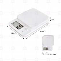 dretec｜速量型電子料理秤-白色-3kg/0.1g