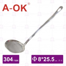 【A-OK】304日式油渣網 (特定品)-Φ8x25.5cm