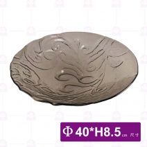 窯燒玻璃HEART圓深玻-Φ40xH8.5cm