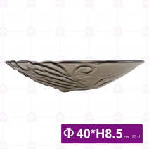 窯燒玻璃HEART圓深玻-Φ40xH8.5cm