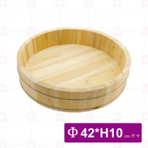 【菊川本味】斜邊鐵枯杉木壽司桶(1.4尺)