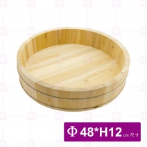 【菊川本味】斜邊鐵枯杉木壽司桶(1.6尺)