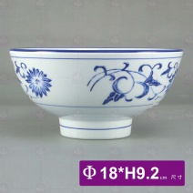 三色青瓷 拉麵碗-Φ18xH9.2cm